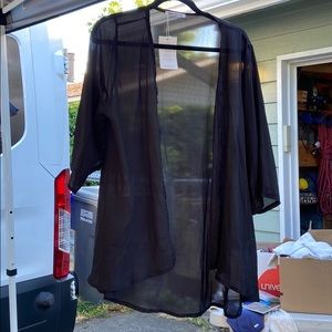 Sheer black cover up